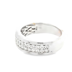 Pre Owned 18ct White Gold Diamond Band ZX295